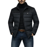 Men's Quilted Winter Jacket with Fleece Lining
