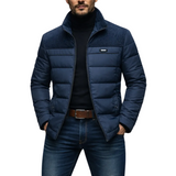 Men's Quilted Winter Jacket with Fleece Lining