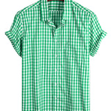 Wade Men's Solid Colour Short Sleeve Shirt with Chest Pocket