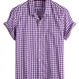 Wade Men's Solid Colour Short Sleeve Shirt with Chest Pocket