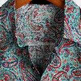 Men's Green Vintage Paisley Shirt