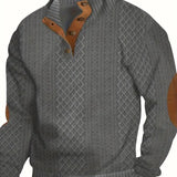 Men's Elegant Button Sweater