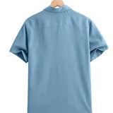 Men's Casual Short Sleeve Cotton Shirt