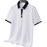 Russell Men's Elegant Striped Polo Shirt