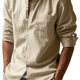 Elegant Men's Linen-Blend Shirt