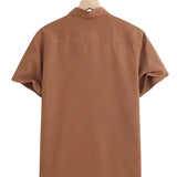 Men's Casual Short Sleeve Cotton Shirt