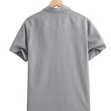 Men's Casual Short Sleeve Cotton Shirt
