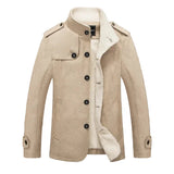 Men's Elegant Fleece-Lined Coat