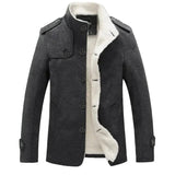 Men's Elegant Fleece-Lined Coat