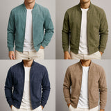 Garth Men's Suede-Look Bomber Jacket