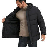 Men's Lined Winter Jacket – Black