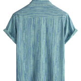 Men's Striped Shirt with Chest Pocket