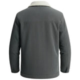 Men's Corduroy Jacket with Sherpa Collar – Charcoal