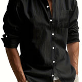 Elegant Men's Linen-Blend Shirt