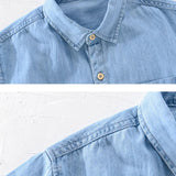 Men's Short Sleeve Denim Shirt