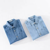 Men's Short Sleeve Denim Shirt