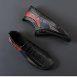Men's Leather Shoes with Side Zip