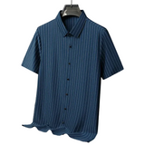 Men's Multicolour Striped Polo Shirt