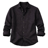 Relaxed Men's Linen-Blend Button-Up Shirt