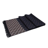 Keith Men's Cashmere and Merino Scarf – Black