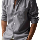 Elegant Men's Linen-Blend Shirt