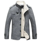 Men's Elegant Fleece-Lined Coat