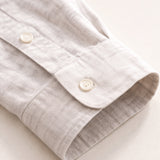 Relaxed Men's Long Sleeve Linen-Blend Shirt