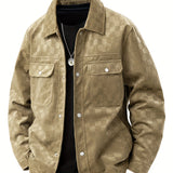 Men's Checked Faux Suede Jacket
