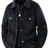 Men's Checked Faux Suede Jacket