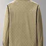 Men's Checked Faux Suede Jacket