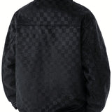 Men's Checked Faux Suede Jacket
