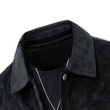 Men's Checked Faux Suede Jacket