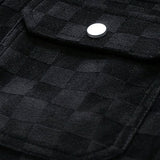 Men's Checked Faux Suede Jacket