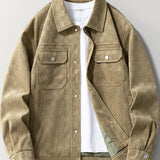 Men's Checked Faux Suede Jacket