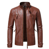 Men's Elegant Classic-Cut Leather Jacket