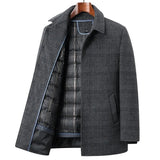 Elegant Men's Wool Coat – Grey