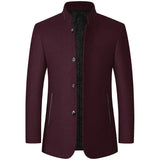 Elegant Men's Wool Blend Coat