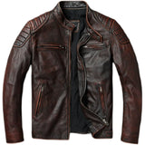 Classic Vintage-Style Men's Leather Jacket