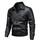 Elegant Windproof Men's Leather Jacket