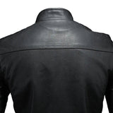 Men's Stand-Collar Leather Jacket – Modern Cut