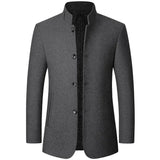 Elegant Men's Wool Blend Coat