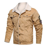 Men's Warm Elegant Fleece-Lined Leather Jacket