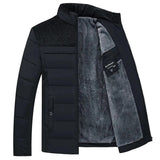 Men's Quilted Winter Jacket with Fleece Lining