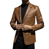 Men's Business Casual Leather Jacket