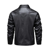 Elegant Windproof Men's Leather Jacket