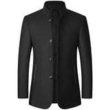 Elegant Men's Wool Blend Coat
