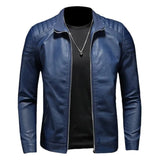 Men's Stand-Collar Leather Jacket – Modern Cut
