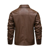 Men's Vintage-Style Leather Biker Jacket