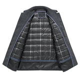 Elegant Men's Wool Coat – Grey