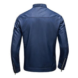 Men's Stand-Collar Leather Jacket – Modern Cut